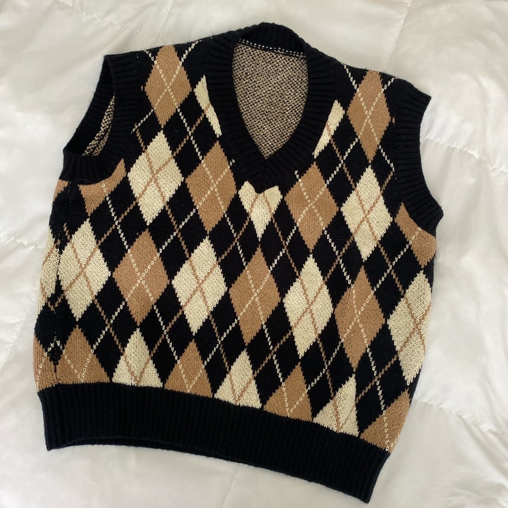 vintage argyle sweater vest